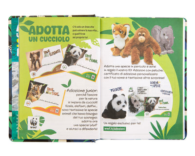 Diario 12 Mesi 25/26 Standard Lupo WWF Illustrato