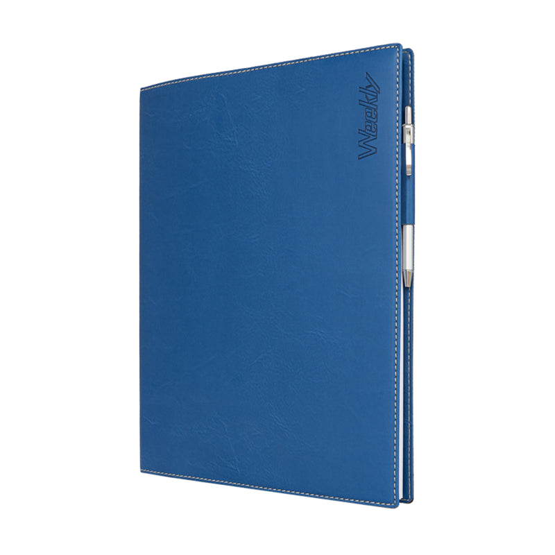Agenda 12 Mesi Settimanale Intempo Weekly Skin 2026 Intercambiabile in Similpelle Blu 21 x 30 cm