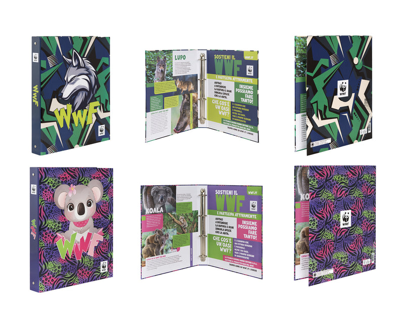 Copertina Anelli Maxi Extra WWF Illustrato / Dorso 3 cm / Copertine Assortite