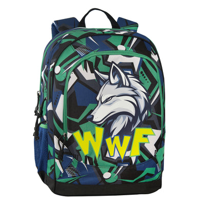 Zaino Organizzato Trolley Staccabile WWF Illustrato Lupo