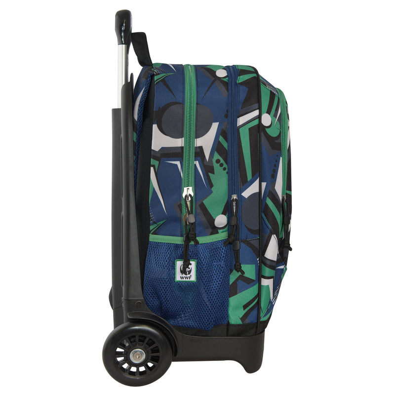 Zaino Organizzato Trolley Staccabile WWF Illustrato Lupo