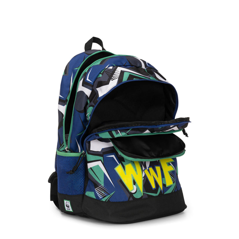 Zaino Scuola Organizzato WWF Illustrato Lupo