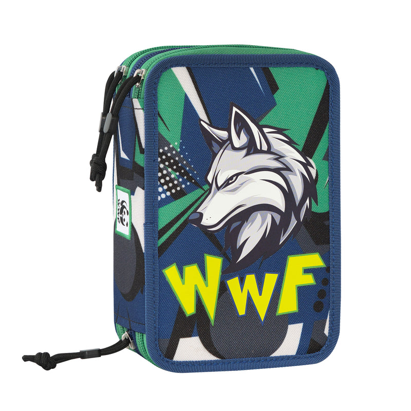 Astuccio 3 Zip WWF Illustrato Lupo