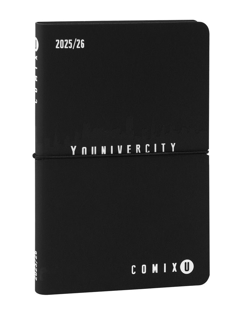Agenda Settimanale 13 Mesi 25/26 Medium Comix U Younivercity Black e White