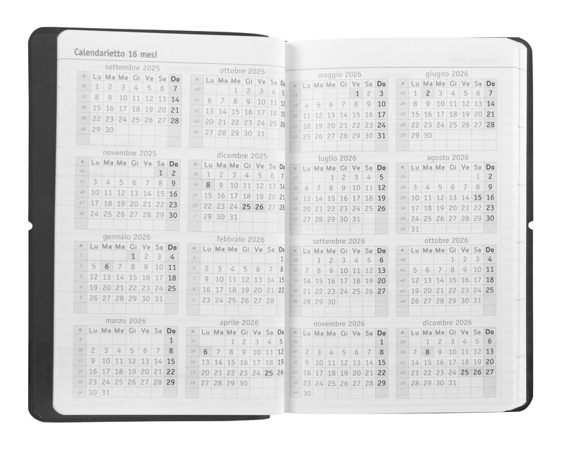 Agenda Settimanale 13 Mesi 25/26 Medium Comix U Younivercity Grey
