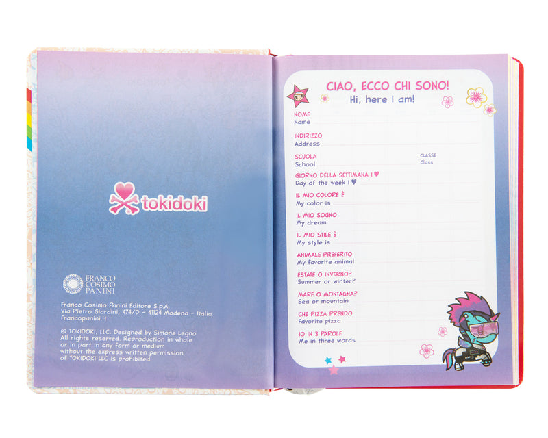 Superdiario Standard Datato 25/26 Tokidoki Rosso
