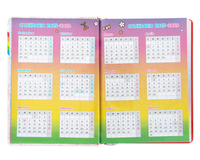 Superdiario Standard Datato 25/26 Tokidoki Rosso
