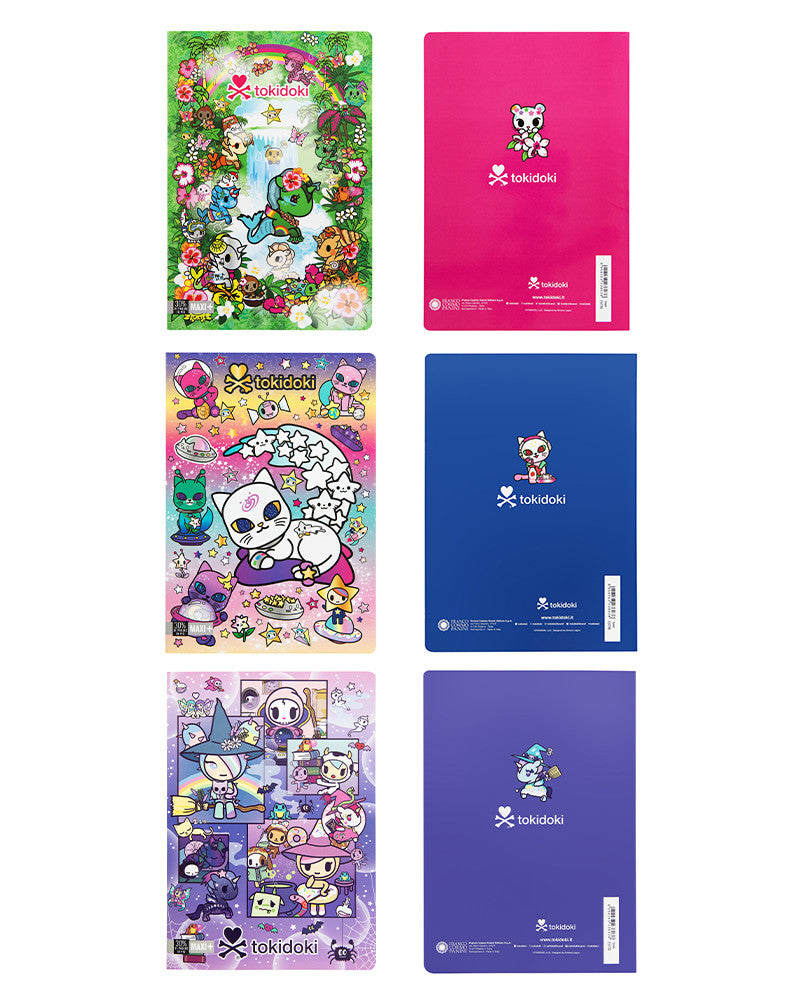 Quaderno Maxi Tokidoki Fantasie Assortite / 100 gr / Riga A