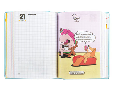 Diario Comix 16 Mesi 25/26 Standard Azure