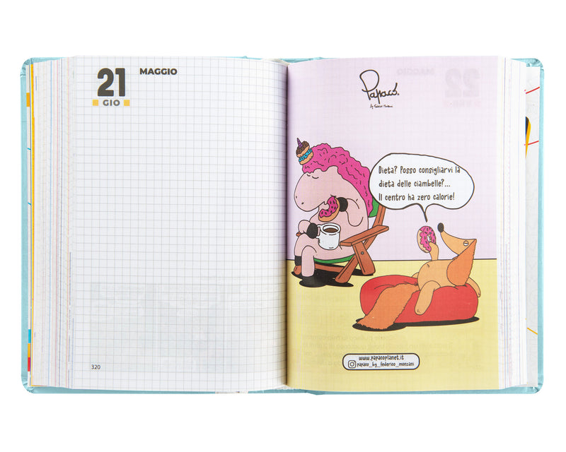Diario Comix 16 Mesi 25/26 Standard Azure