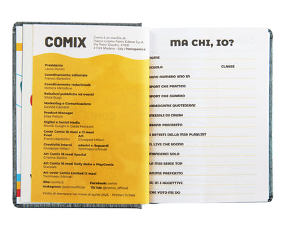 Diario Comix 16 Mesi 25/26 Standard Gear Black