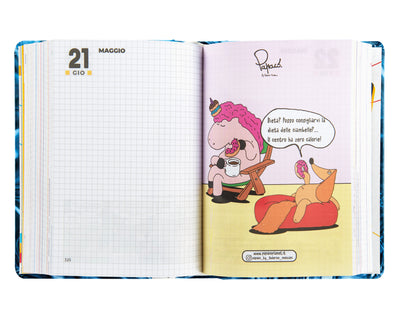 Diario Comix 16 Mesi 25/26 Standard Metallic Fluid