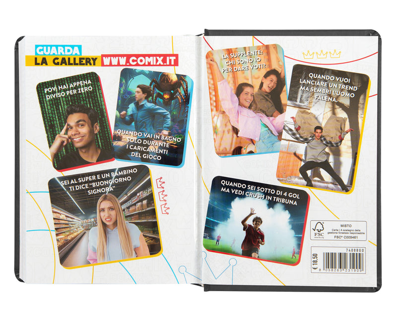 Diario Comix 16 Mesi 25/26 Mini Black&Silver
