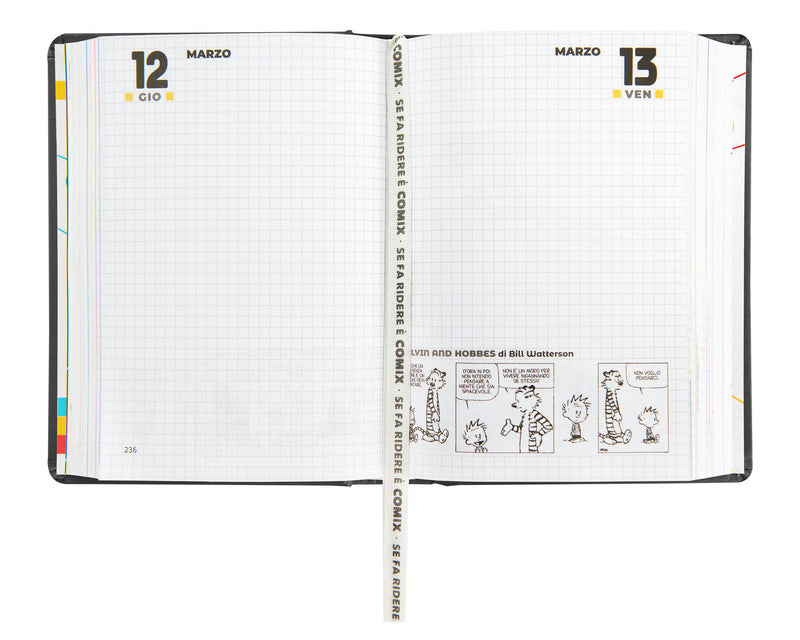 Diario Comix 16 Mesi 25/26 Mini Black&Silver