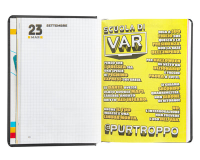 Diario Comix 16 Mesi 25/26 Mini Black&Silver