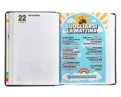 Diario Comix 16 Mesi 25/26 Mini Black&Silver