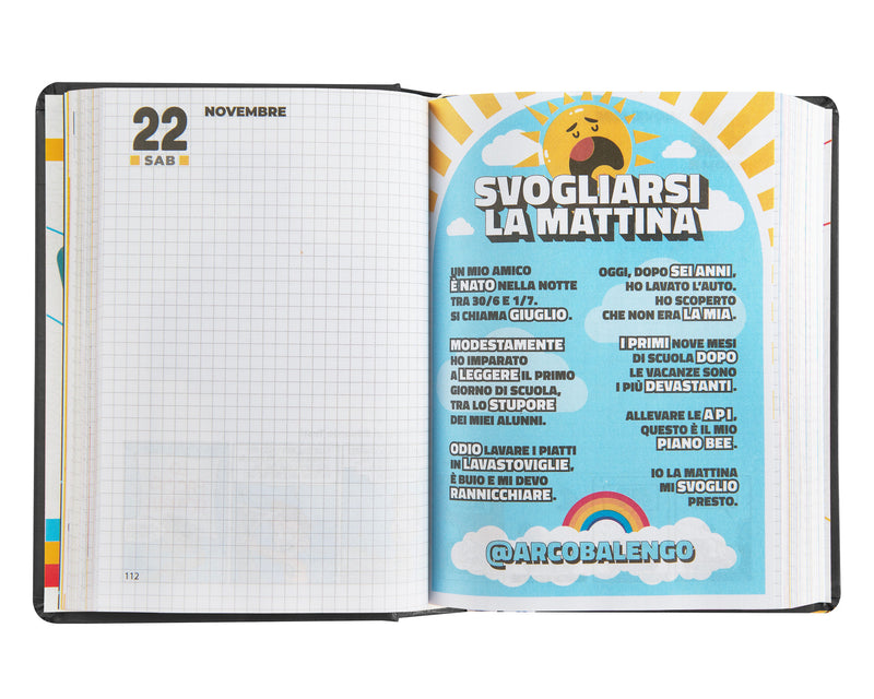 Diario Comix 16 Mesi 25/26 Mini Black&Silver