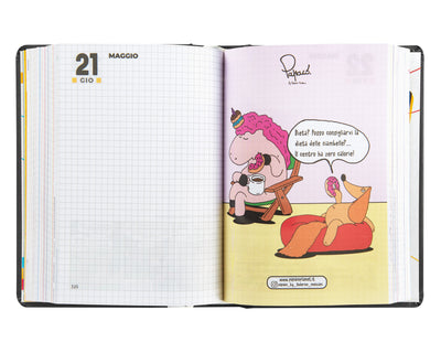 Diario Comix 16 Mesi 25/26 Mini Black&Silver