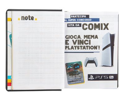 Diario Comix 16 Mesi 25/26 Mini Black&Silver