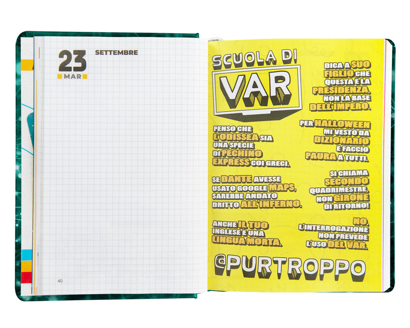 Diario Comix 16 Mesi 25/26 Mini Elettric Green