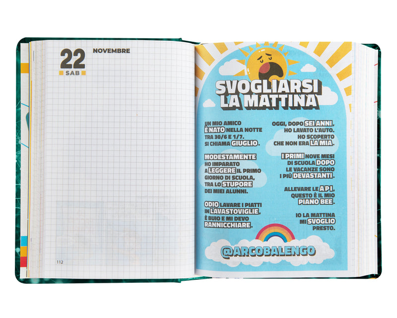Diario Comix 16 Mesi 25/26 Mini Elettric Green