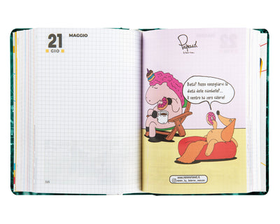 Diario Comix 16 Mesi 25/26 Mini Elettric Green