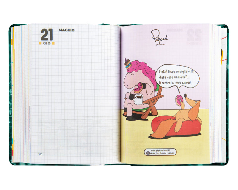 Diario Comix 16 Mesi 25/26 Mini Elettric Green