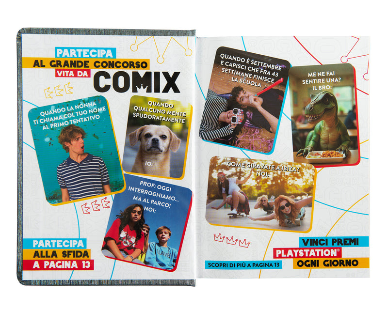 Diario Comix 16 Mesi 25/26 Mini Gear Black