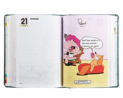 Diario Comix 16 Mesi 25/26 Mini Gear Black
