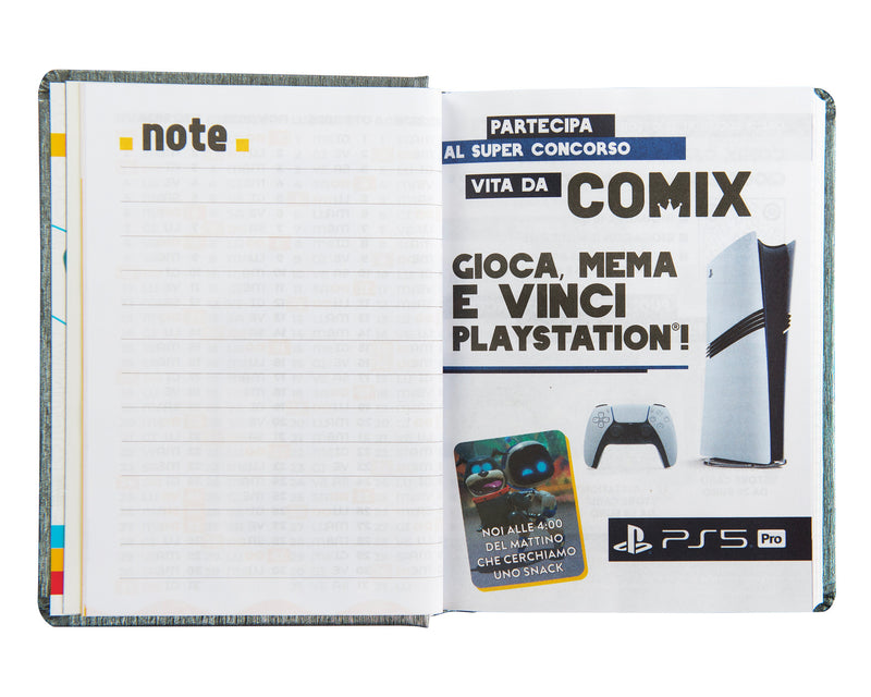 Diario Comix 16 Mesi 25/26 Mini Gear Black