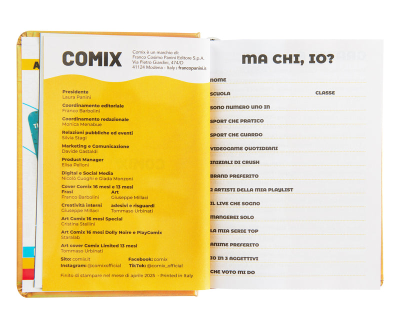 Diario Comix 16 Mesi 25/26 Mini Gold