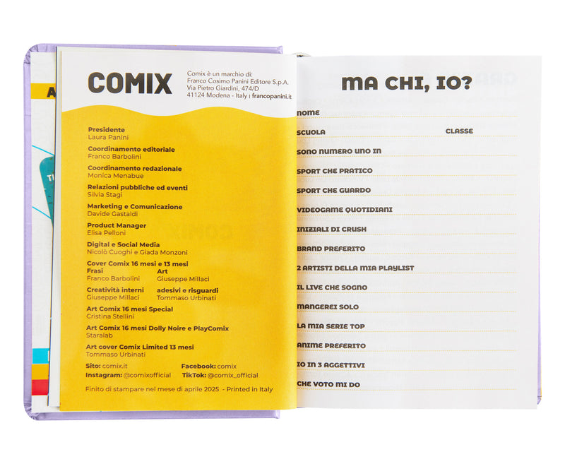 Diario Comix 16 Mesi 25/26 Mini Lilla