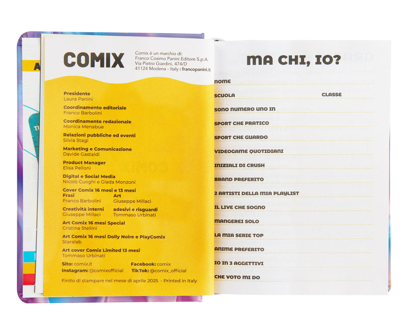 Diario Comix 16 Mesi 25/26 Mini Silky Wave