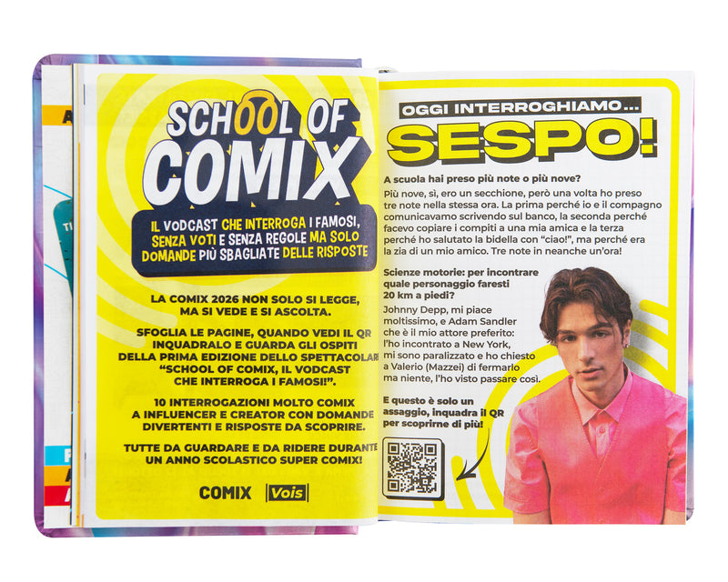 Diario Comix 16 Mesi 25/26 Mini Silky Wave