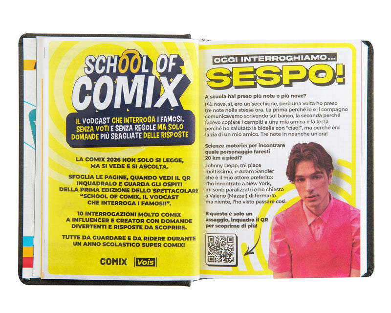 Diario Comix 16 Mesi 25/26 Mignon Charcoal