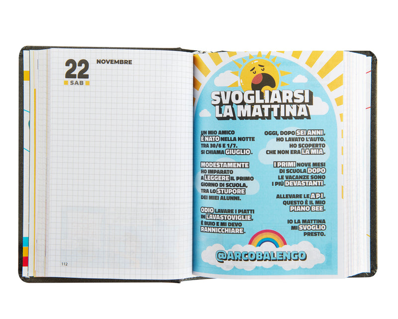 Diario Comix 16 Mesi 25/26 Mignon Charcoal