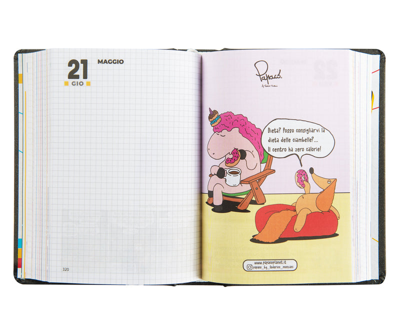 Diario Comix 16 Mesi 25/26 Mignon Charcoal