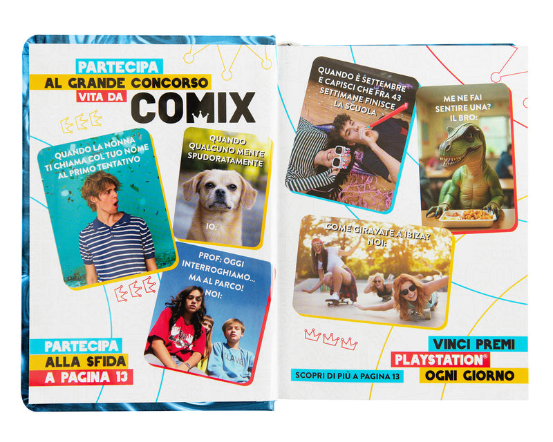 Diario Comix 16 Mesi 25/26 Mignon Metallic Fluid