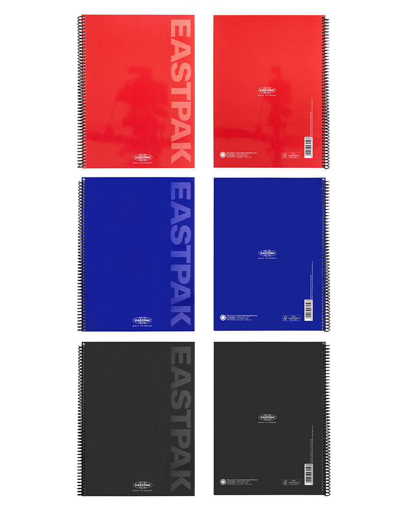 Quaderno Maxi a Spirale Eastpak Copertine Colori Assortiti / 160 Fogli / Quadretti 5 mm