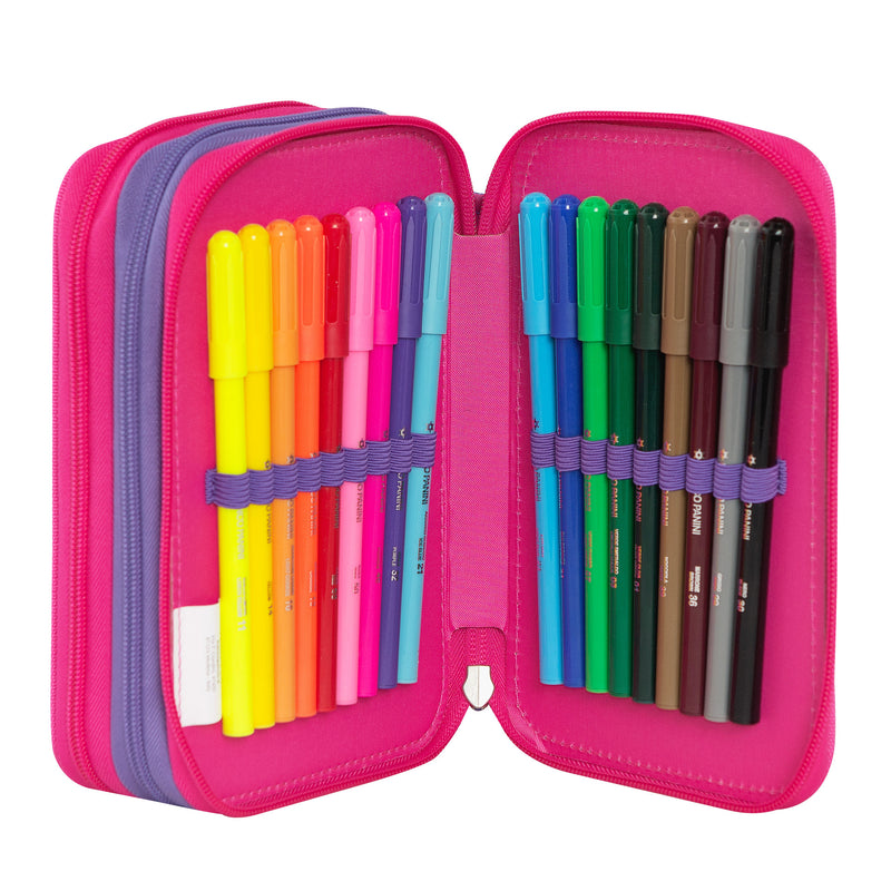 Astuccio 3 Zip Comix Wave Pins Girl