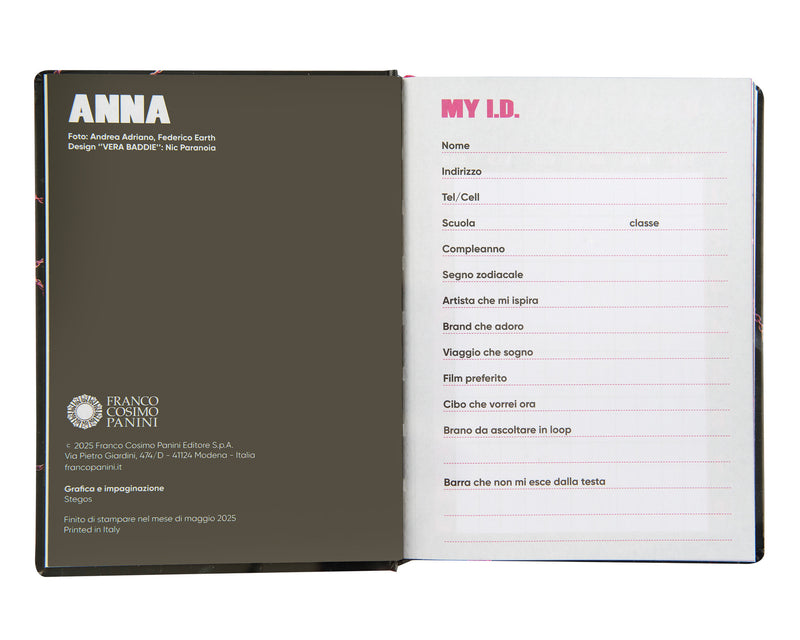 Diario 16 Mesi 25/26 Medium Anna Pepe Pink