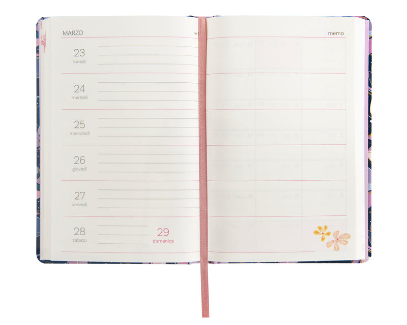 Agenda Settimanale 13 Mesi Turnowsky Dark Flowers