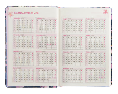 Agenda Settimanale 13 Mesi Turnowsky Dark Flowers