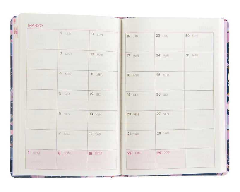 Agenda Settimanale 13 Mesi Turnowsky Dark Flowers