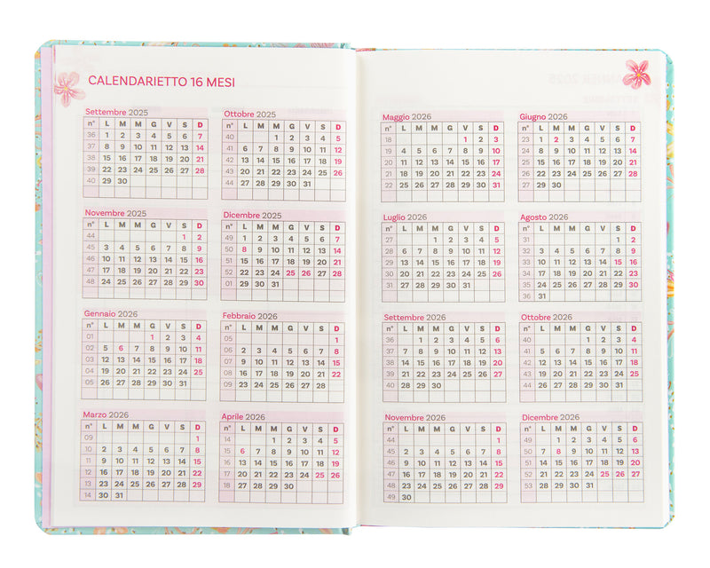 Agenda Settimanale 13 Mesi Turnowsky Summer Flowers