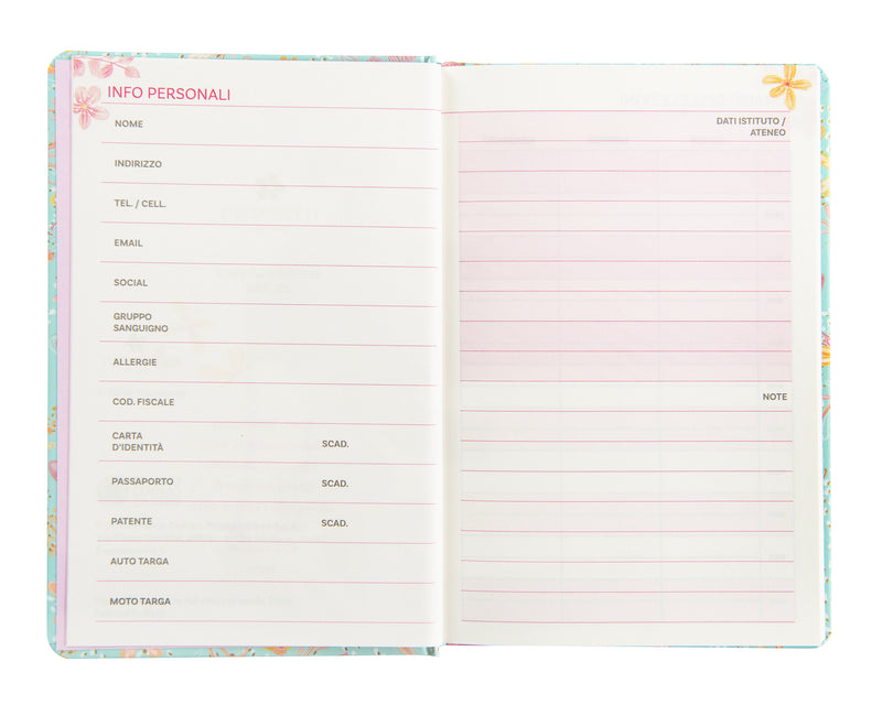 Agenda Settimanale 13 Mesi Turnowsky Summer Flowers