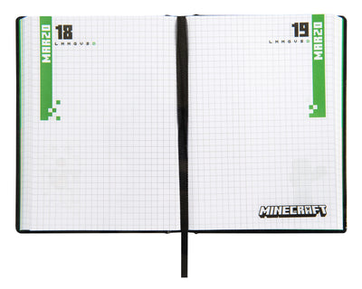 Diario 12 Mesi 25/26 Standard Non Datato Pixel Minecraft Black