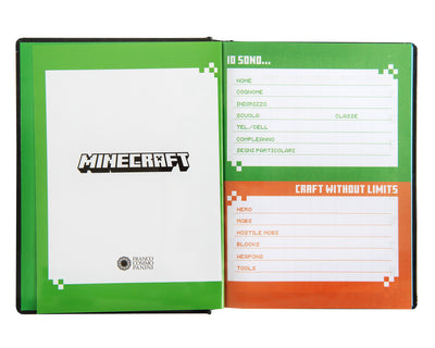 Diario 12 Mesi 25/26 Standard Non Datato Pixel Minecraft Black