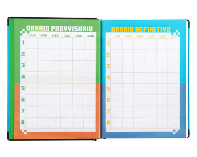 Diario 12 Mesi 25/26 Standard Non Datato Pixel Minecraft Blu