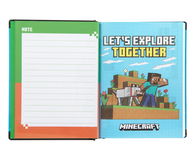 Diario 12 Mesi 25/26 Standard Non Datato Pixel Minecraft Blu